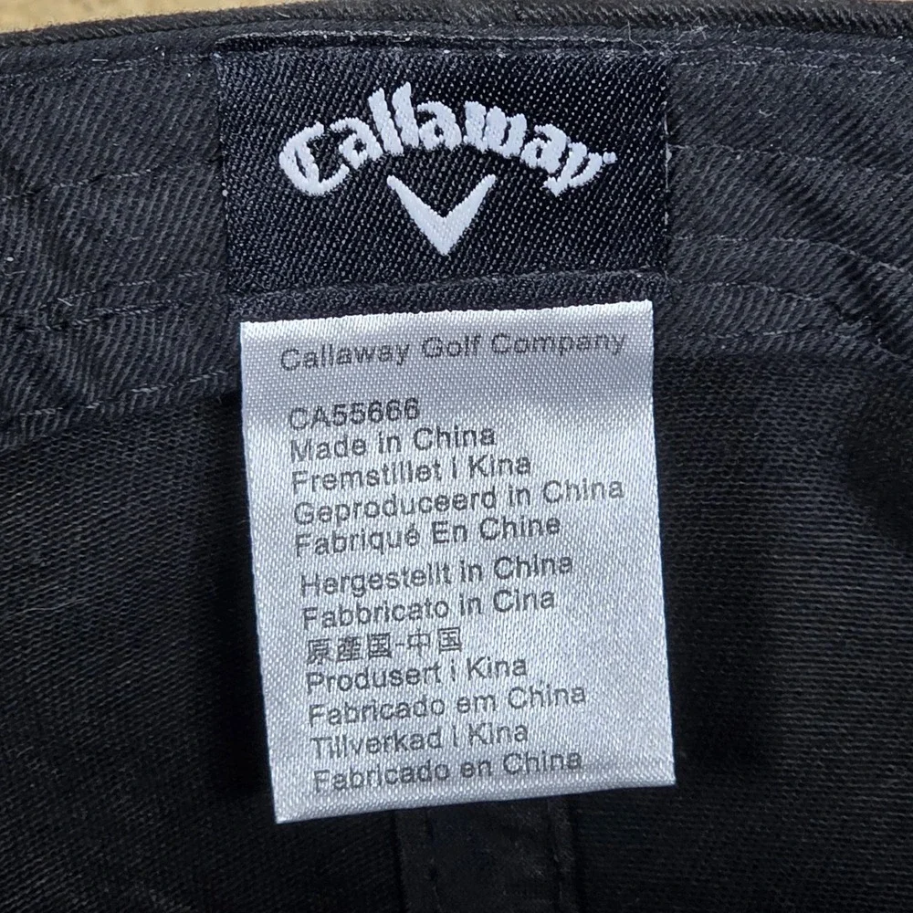 Callaway Odyssey Razr Black Pillbox Hat golfing Cotton tour‎ Black white